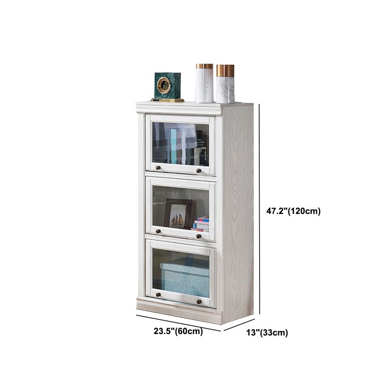 Contemporary Wooden Shelf Bookcase with Doors Standard Shelf