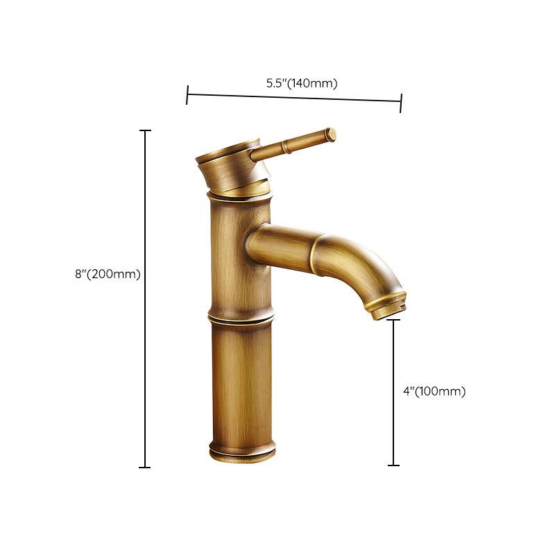 Country Style Faucet One Hole Vessel Sink Faucet with One Lever Handle