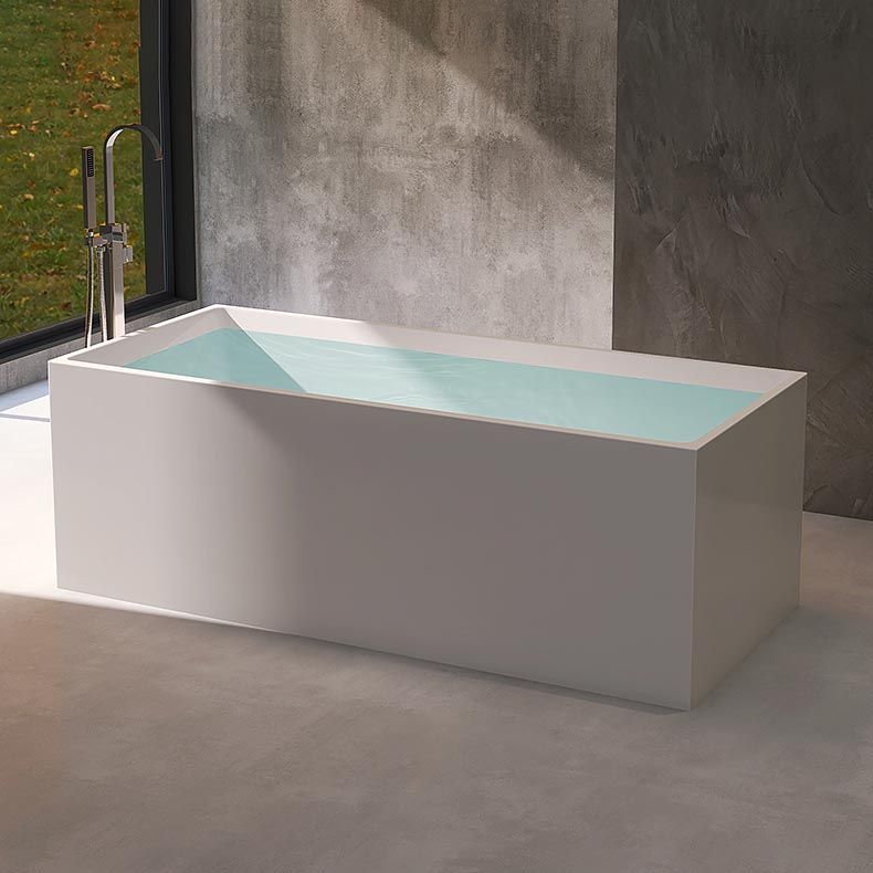 Modern Rectangular Bath Tub Acrylic Freestanding Bathtub for Home
