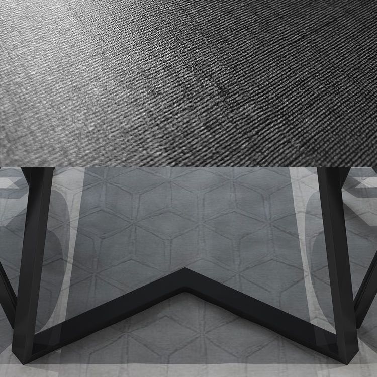 Modern Style Traditional Height Dining Set with Rectangle Shape Table and Black Double Pedestal Base