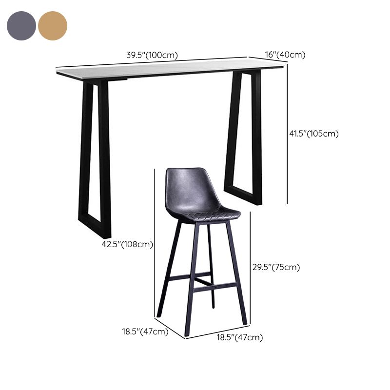 1/2/3 Pieces Pub Table Set Industrial Bar Stool and Table Set