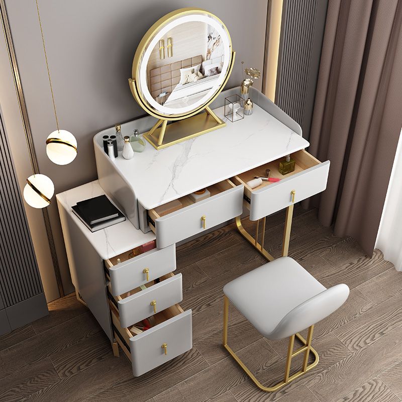 31.88" High Make-up Vanity Glam Vanity Set with 5 Storage Drawers