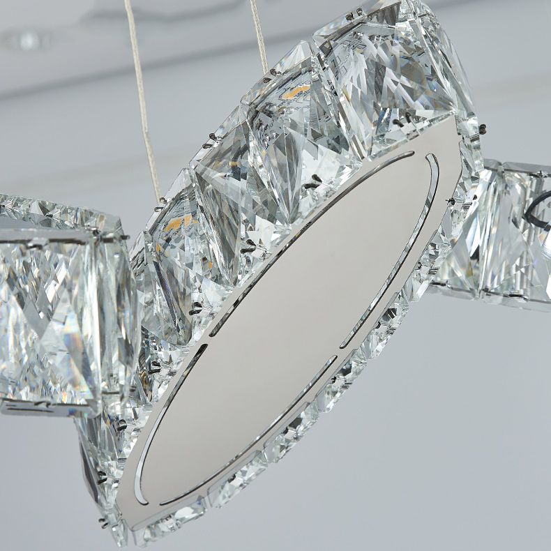 Luces colgantes contemporáneos accesorios de colgantes lineales Cristal para la isla de cocina