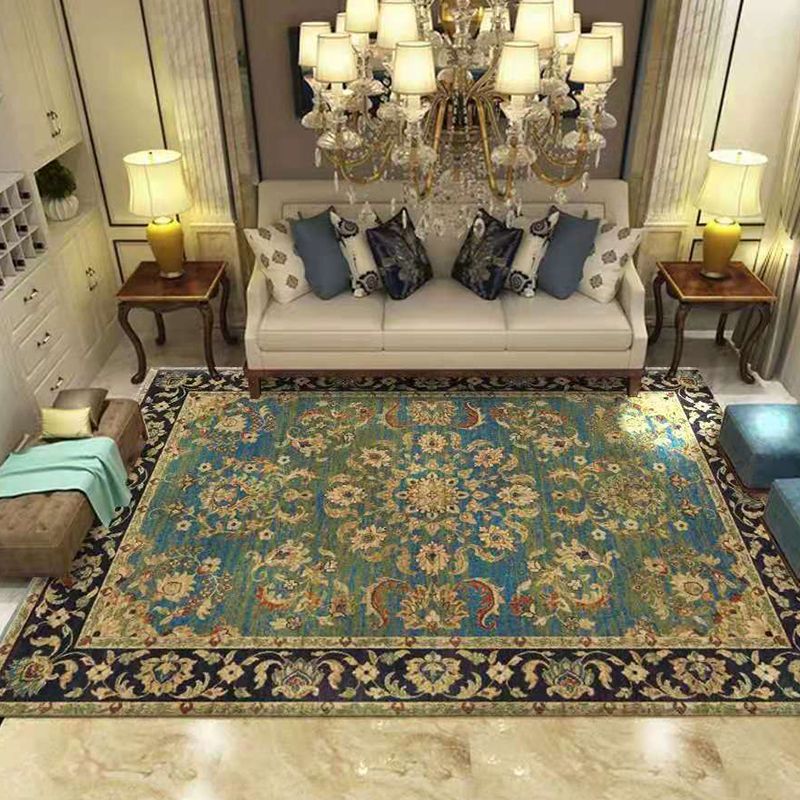 Apricot Graphic Area Rug Polyester Luxury Rug Non-Slip Backing Rug for Living Room