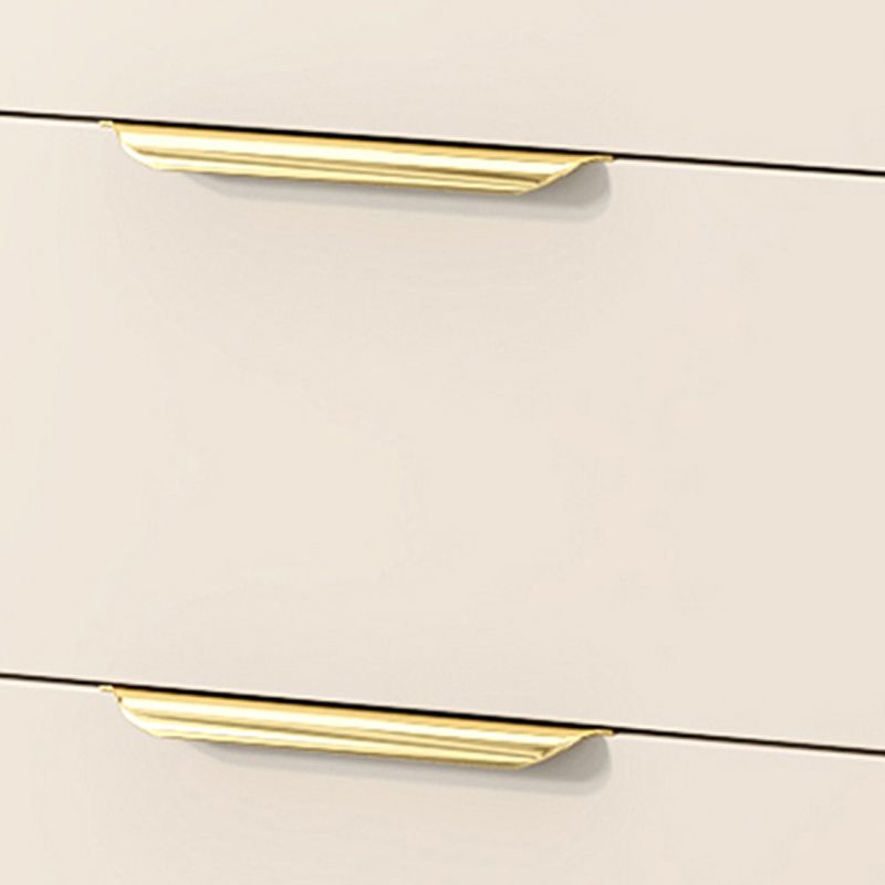 Glam Wooden Storage Chest Bedroom Chest in White with Drawers