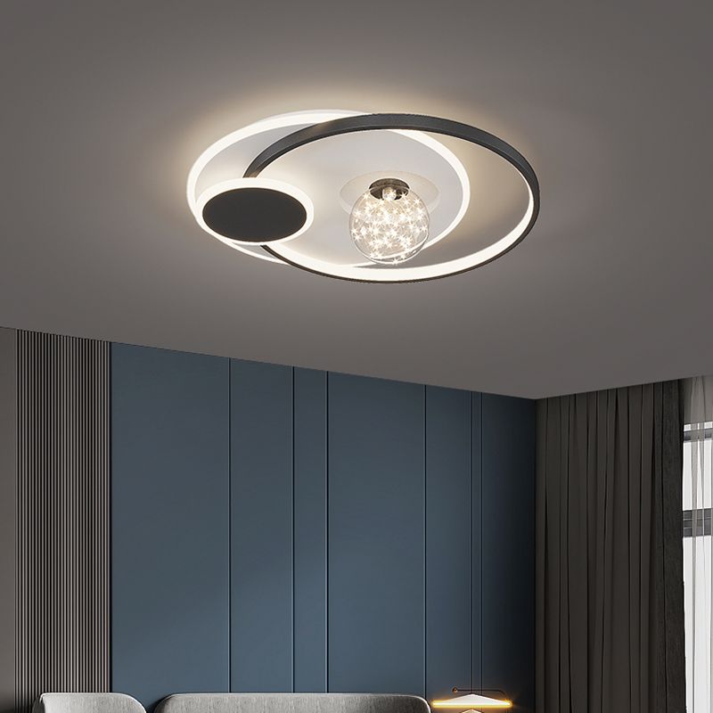 Modern Luxury Style Geometric Flush Mount Ceiling Chandelier Metal Flush Mount Light Fixtures for Living Room