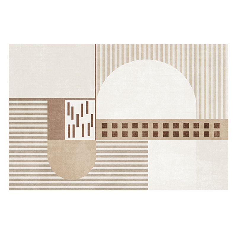 Green Casual Rug Polyester Color Piece Rug Stain Resistant Rug for Living Room