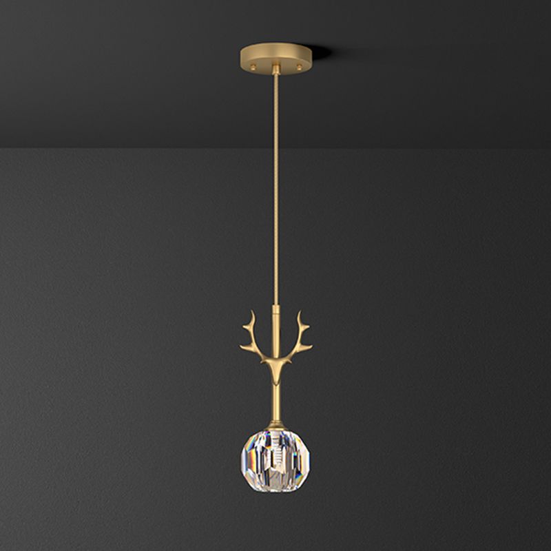 Bloc de cristal sphérique Hanging Light Simplicité