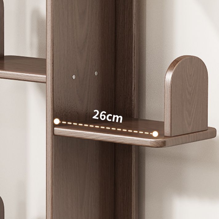 Modern Style Bookshelf Solid Wood Vertical Shelf Bookcase for Home
