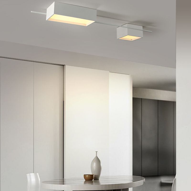 Arte Moderno Lámpara LED de techo de hierro fundido lámpara acrílica de techo geométrico