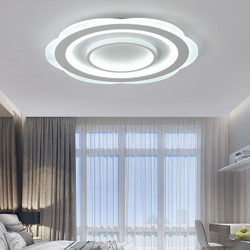 16 "/19.5" /23.5 "Bloemplafondarmatuur Moderne acryl woonkamer spoeling licht in warm/wit