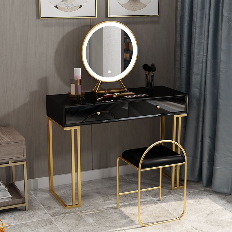 Glam Makeup Counter 18.11" Wide Vanity Tables with 2 Storage Drawers