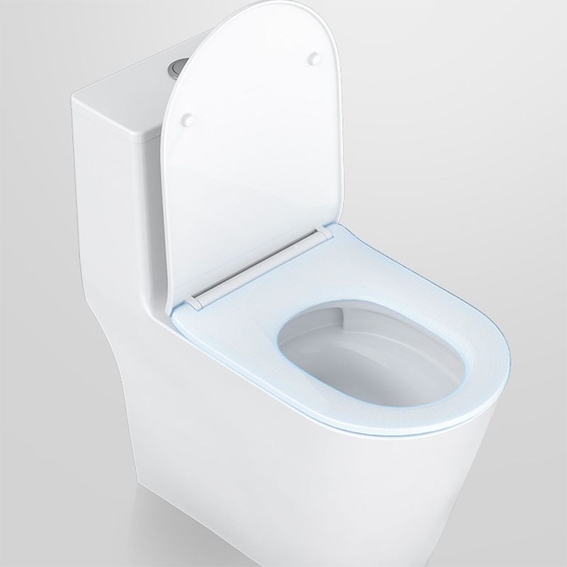Modern Floor Mounted Toilet White Slow Close Seat Included Toilet Bowl for Bathroom