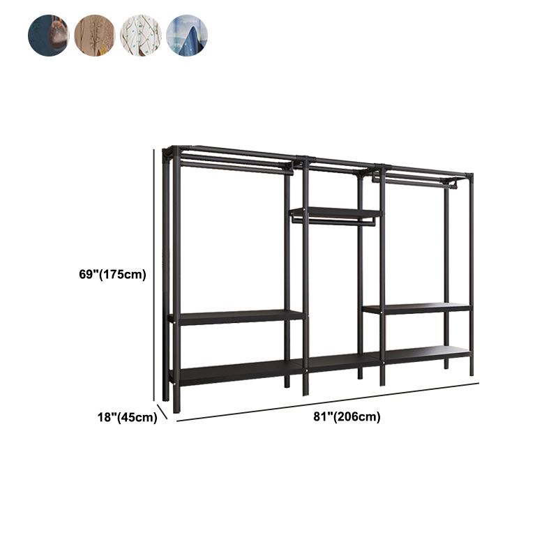 Steel Frame Wardrobe Armoire Contemporary Style Wardrobe Cabinet for Home