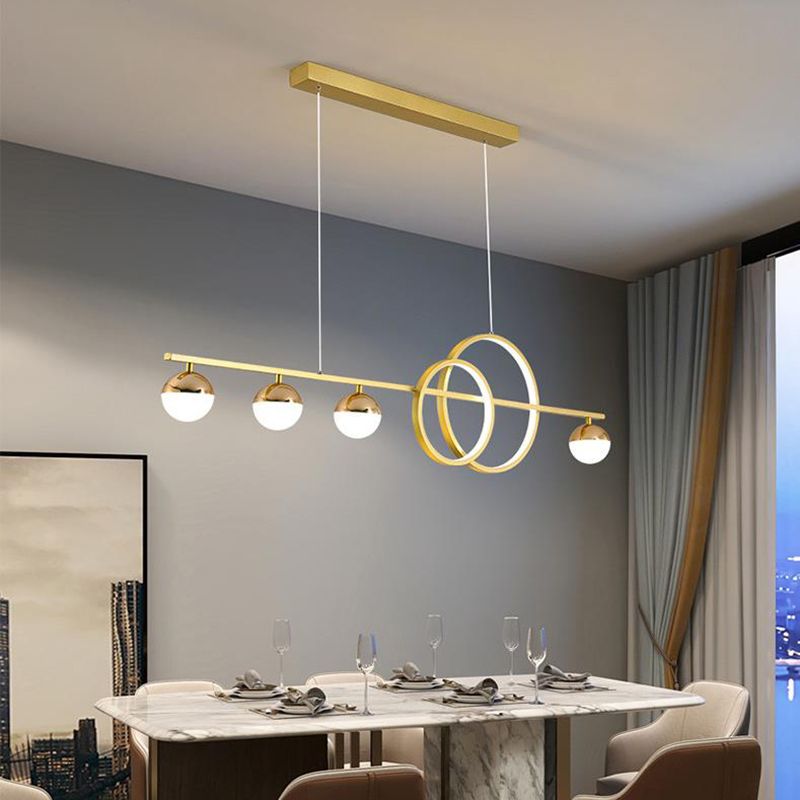 Modern Pendant Chandelier Linear Island Lighting Hanging Island Lights Glass Island Pendants