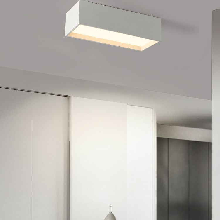 Acrylic Geometric LED Ceiling Fixture in Modern Simplicity Wrought Iron Flush Mount for Corridor