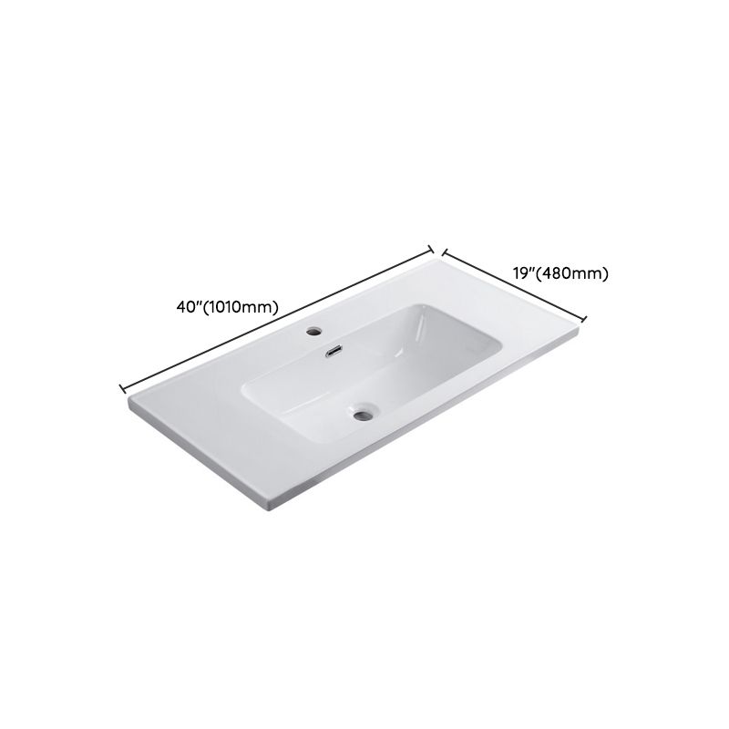 Modern Bathroom Sink Rectangular Trough Sink (Not Included Faucet)