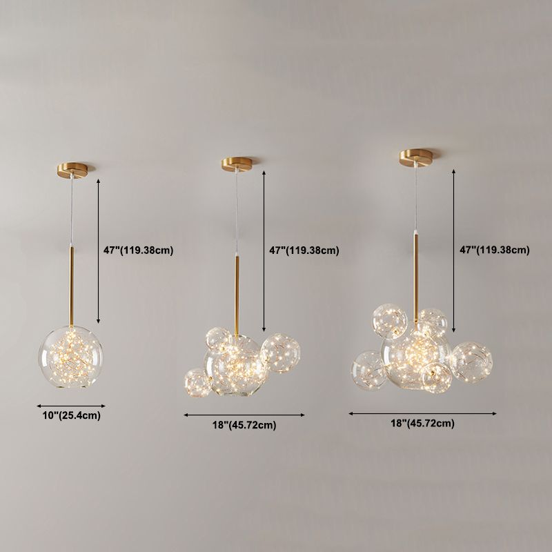 Multi-Lights Round Shade Modern Simple LED Style Hanging Ceiling Lights