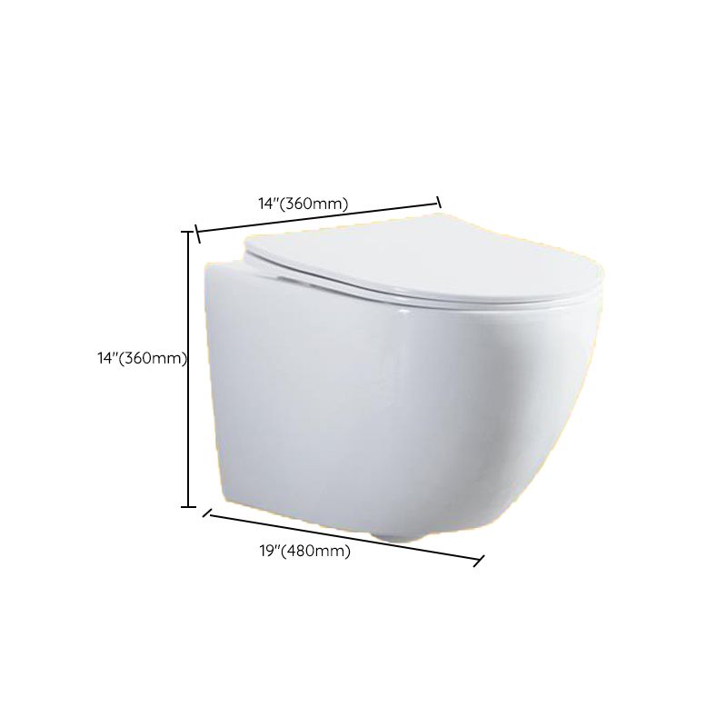 Contemporary Wall Hung Toilet Bowl White Seat Included Urine Toilet for Bathroom