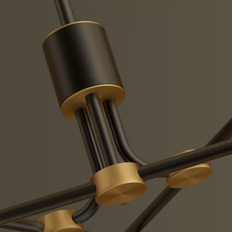 Metal Postmodern Chandelier LED Hanging Light for Living Room Dinning Room