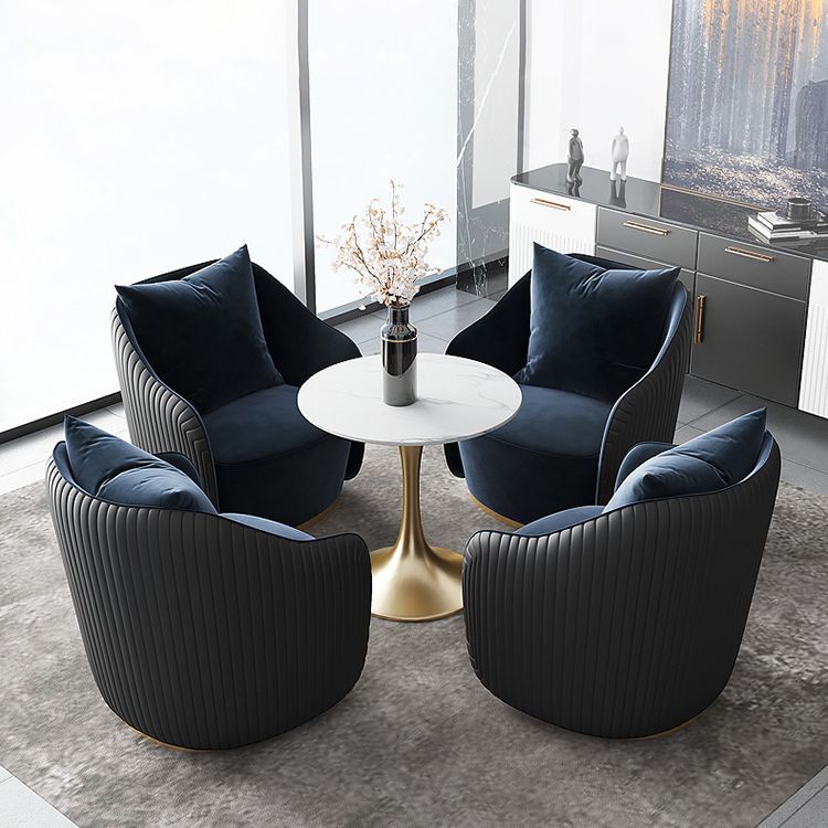 Tradizionale sito da pranzo rotondo di lusso tavolo in pietra sala da pranzo mobili per la casa