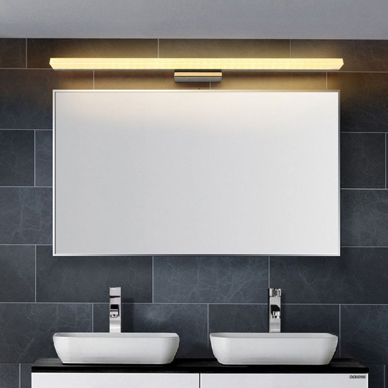 Acrylic Linear Wall Sconce Lighting Simplicity Style LED Wall Light Fixture in White