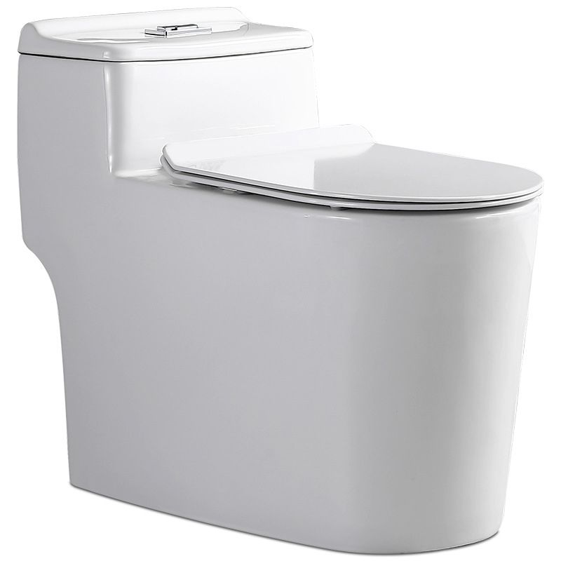 Traditional 1-Piece Toilet Bowl White Urine Toilet with Seat for Bathroom