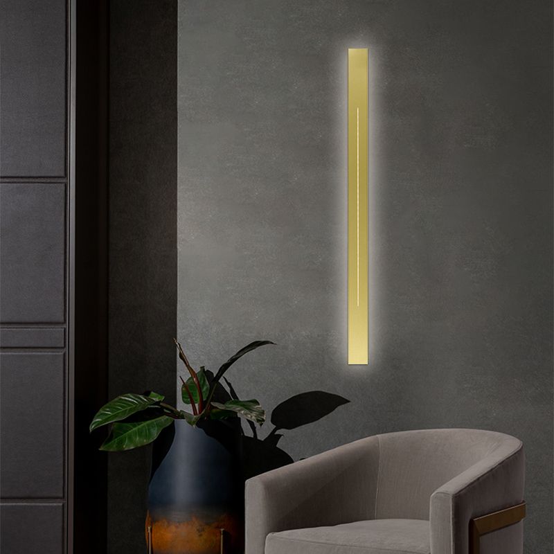 Luces de pared de sombra lineal de metal apliques modernos 1 cabezal de montaje en la pared de la pared