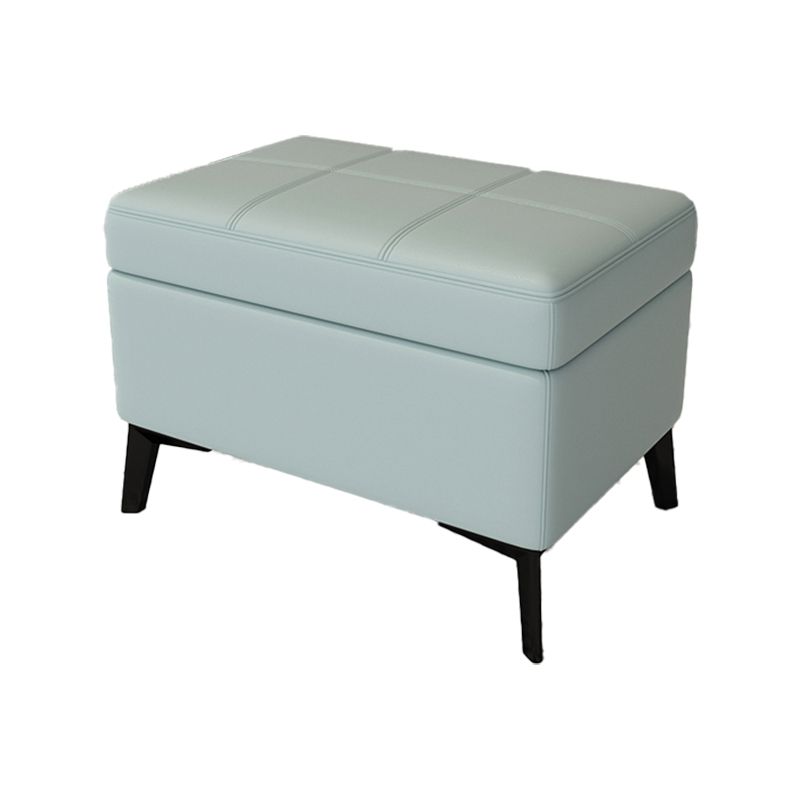 Rectangle Storage Ottomans Contemporary Leather Storage Ottomans with Legs