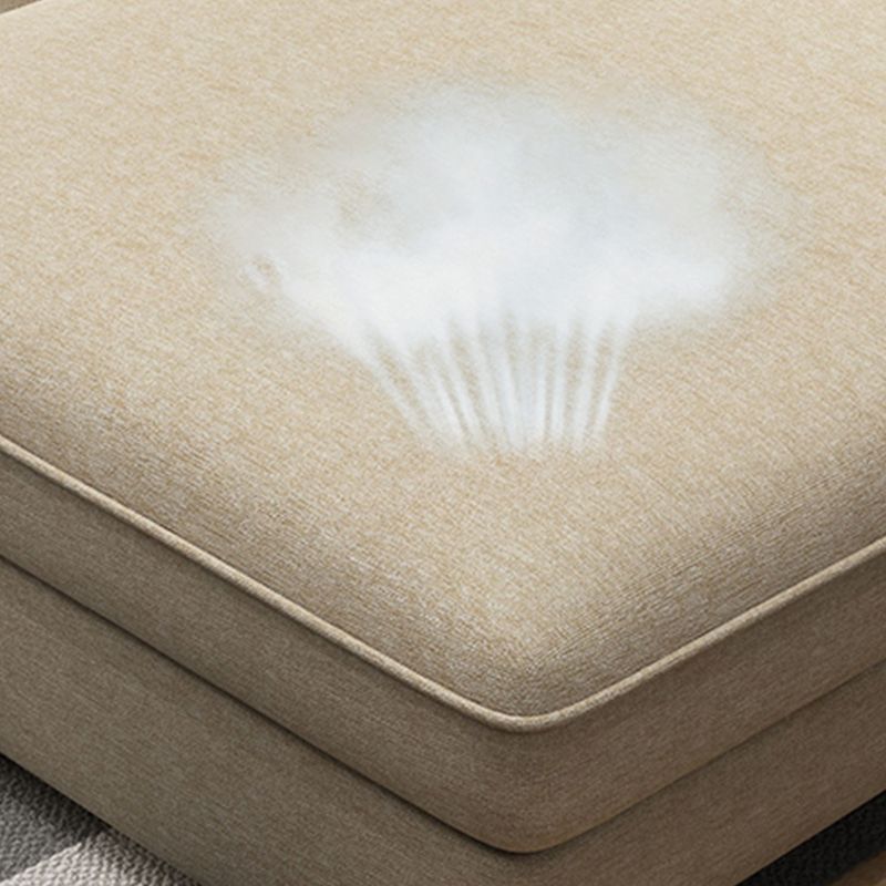 Nordic Cushions Recessed Arm Stationary Sofa Chaise Living Room Fabric