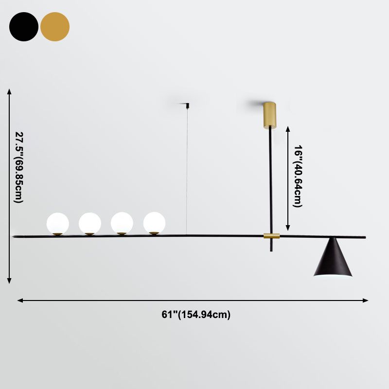 Contemporary Style Spherical Shape Island Lighting Glass Island Lighting Fixtures