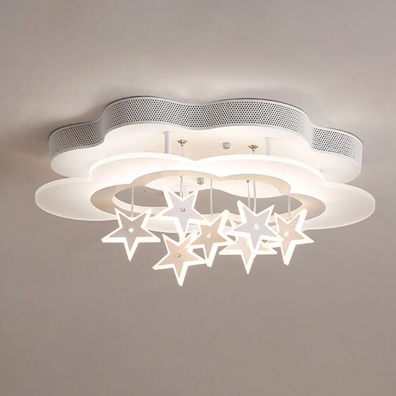 Kinderkamer plafondlamp moderne wolken en sterren warme slaapkamer jongens- en meisjeskamer oogbescherming lampen