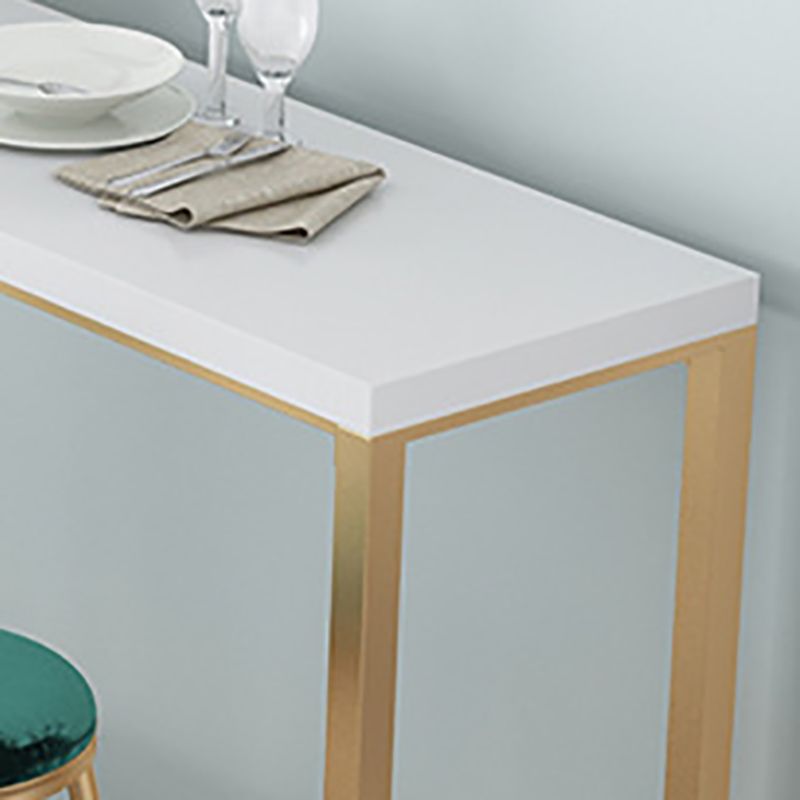 Contemporary Bar Table Rectangle Solid Wood Pub Table for Outdoor