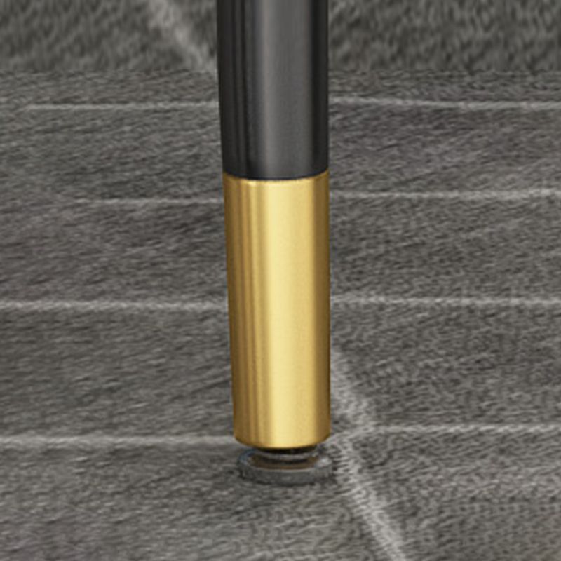 18.8" Tall Modern Ironcraft 4 Legs Black/white Slate Top Coffee Table