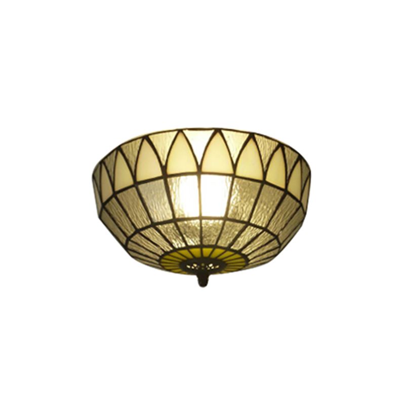 Tiffany Traditional Ceiling Mount Light Glass Clear Ceiling Lamp for Bedroom Lighting