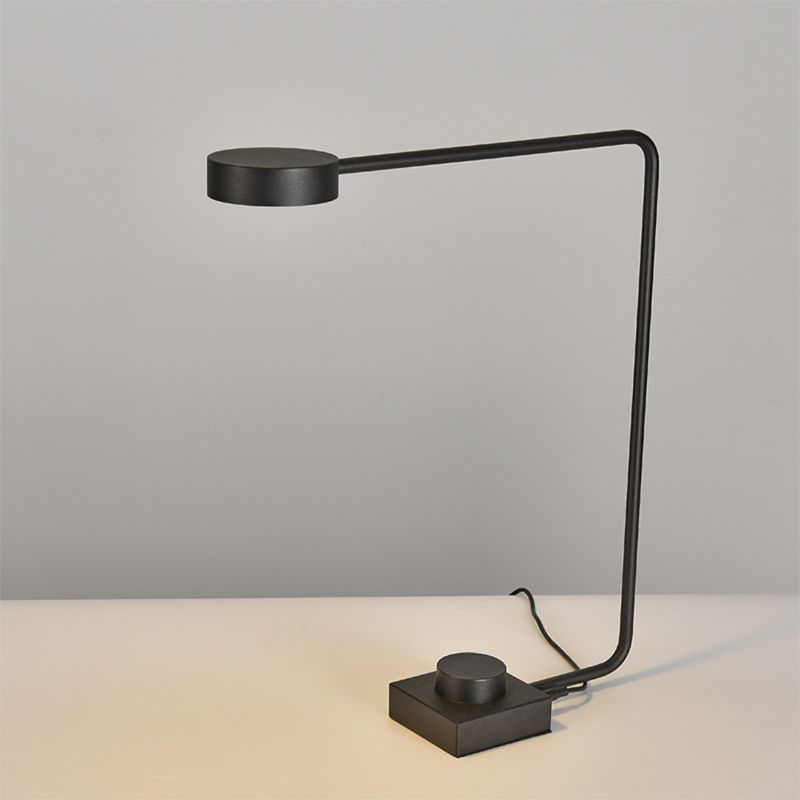 Right Angle Aluminum Study Lamp Nordic Metal Plug-in Table Light with Power Knob