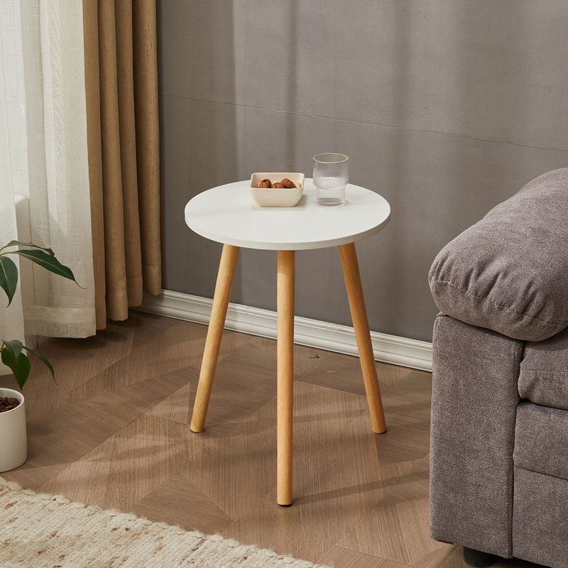 Traditional Style Cocktail Table Artificial Wood White/yellow/natural Color Coffee Table