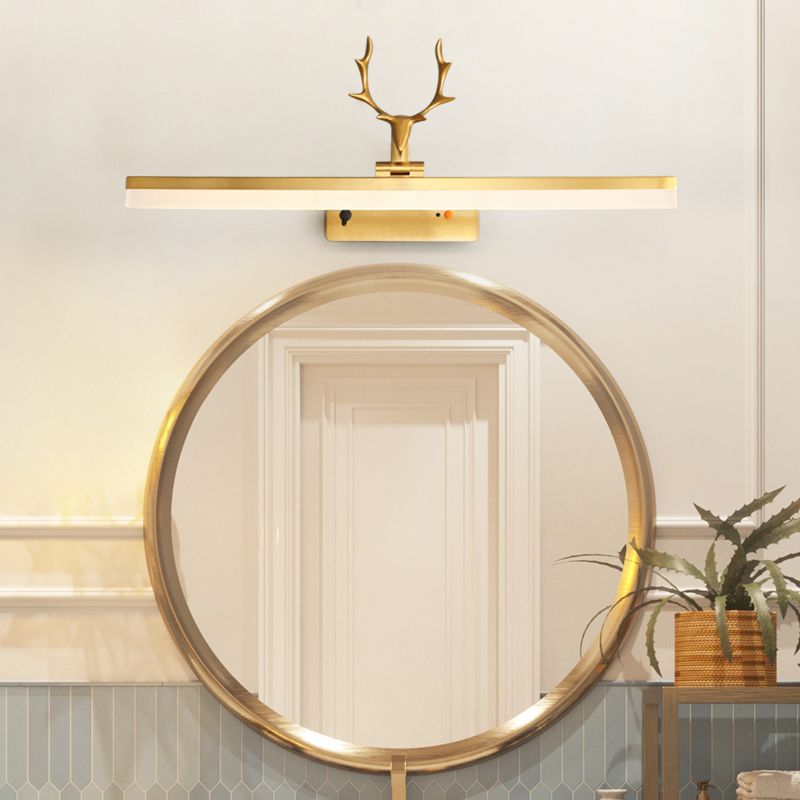 Metal Linear Vanity Lighting Contemporary Style 1 Light Led Vanity Lights