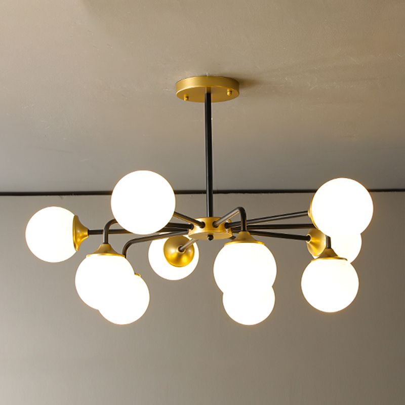 Contemporary Globe Chandelier Lights Glass Chandelier Light Fixture for Living Room