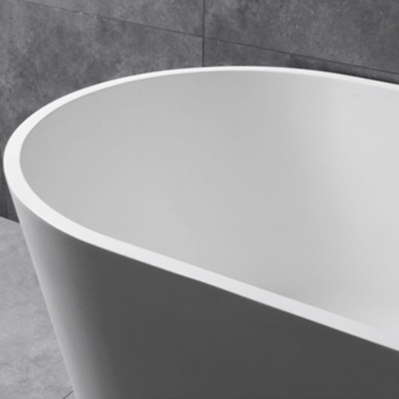Stone Soaking Bathtub Antique Finish Oval Back to Wall Bath Tub (Faucet not Included)