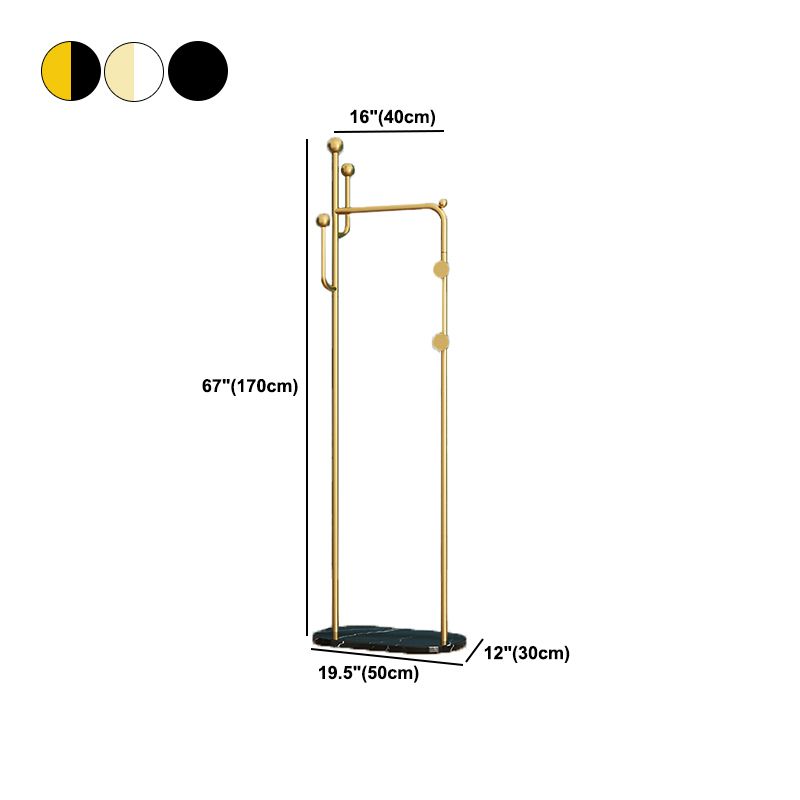 Modern Coat Hanger Metal Included 4 Hooks Entryway Kit with Storage Shelving