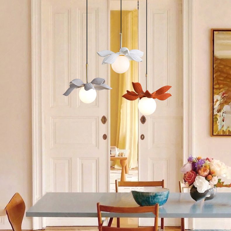 Forme unique suspendue Light Modern Style Metal 1 Light Prowing Lampe pour salle à manger