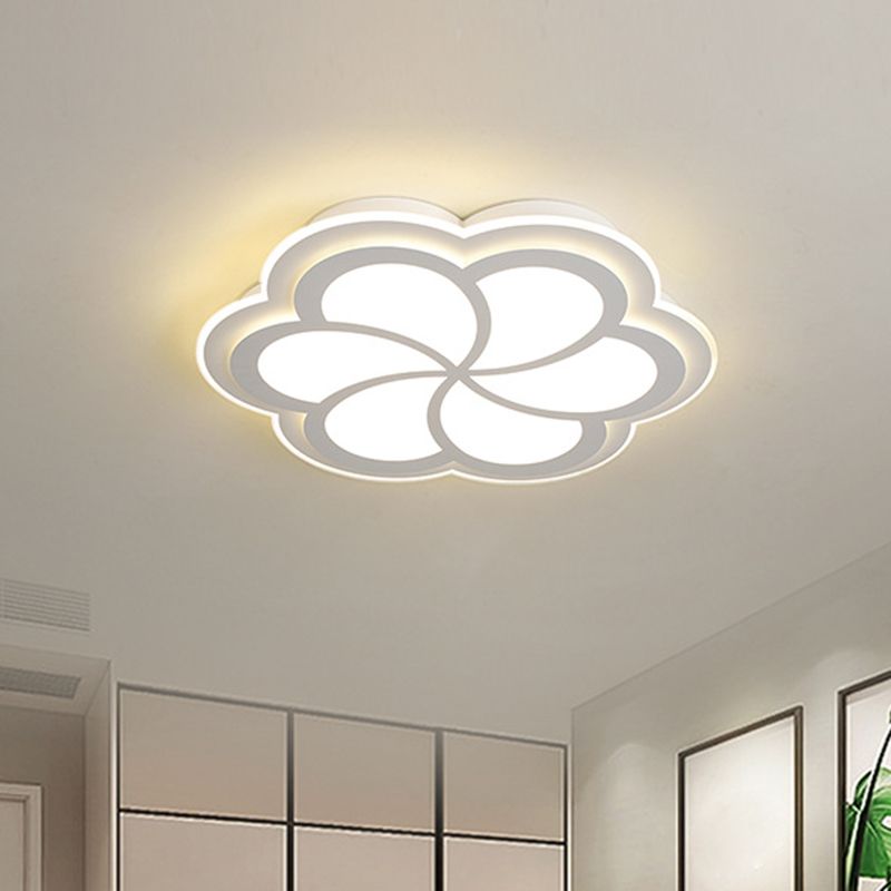 Einfachheit LED-Unterputzleuchte Weiß Petal in der Nähe von Deckenbeleuchtung mit Acrylatschatten
