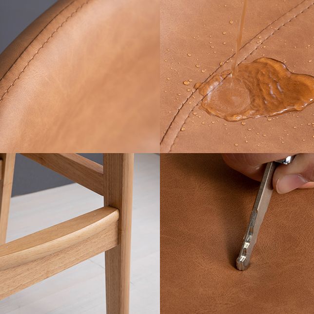 Taburete de bar estilo escandinavo, asiento tipo cubo, patas de madera, taburete de bar para barra de cocina