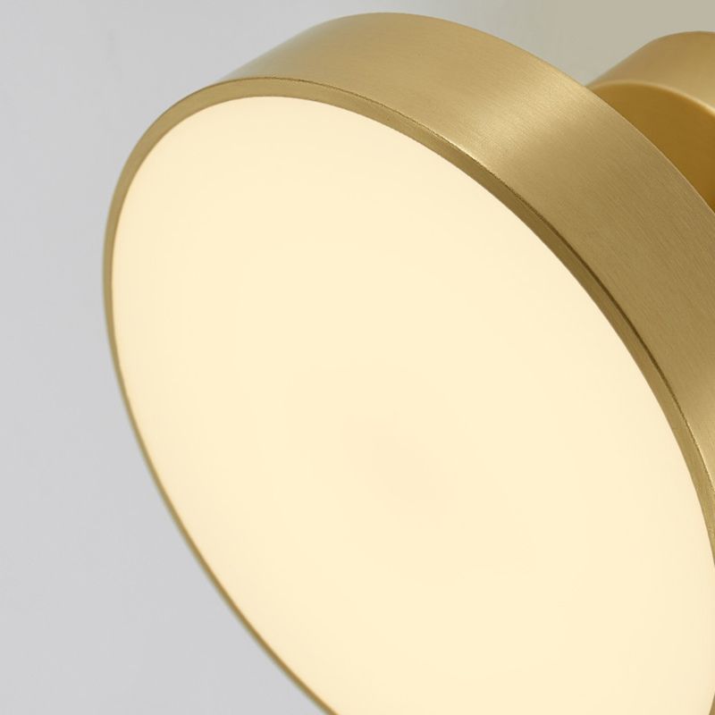 Modern Semi Flush Light Round Ceiling Lighting with Metal for Hallway