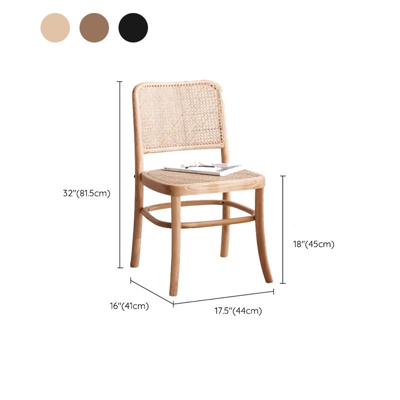 Contemporary Side Chair Wood Open Back Dining Room Chair for Kitchen