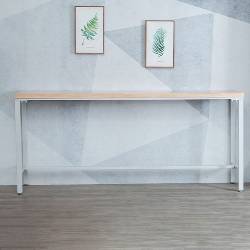 1/5 Pieces Industrial Rectangle Bar Table Set Wooden Counter Table with High Stools