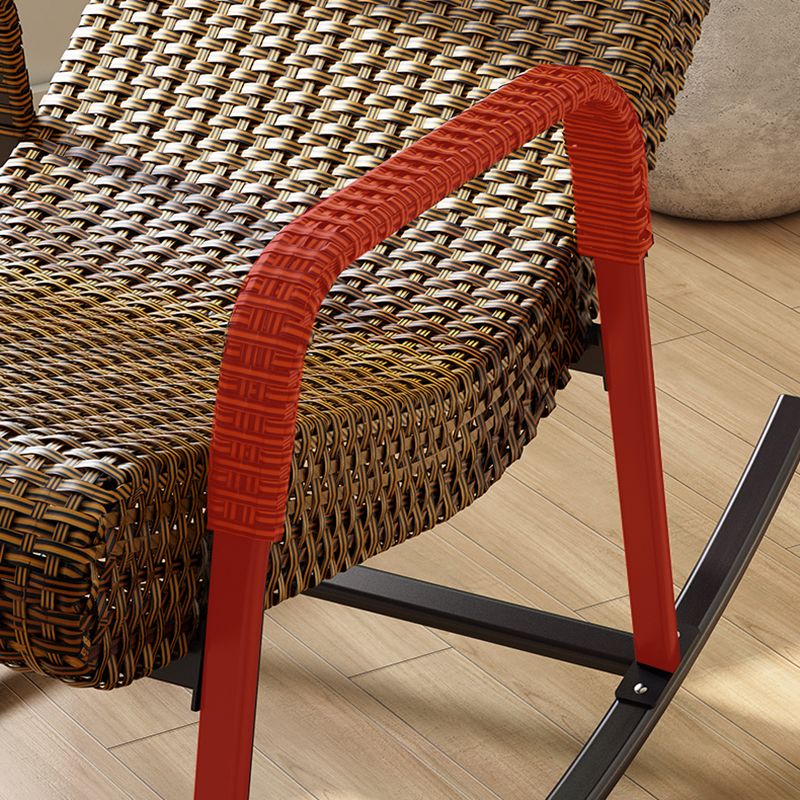 Rattan Outdoor Rocking Chair Contemporary Spindle Rocker Chair