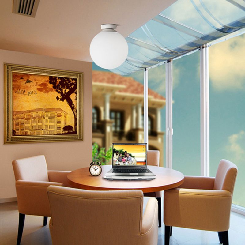 Modern Simple Spherical Shape Ceiling Lamp Iron 1 Light Ceiling Light for Corridor