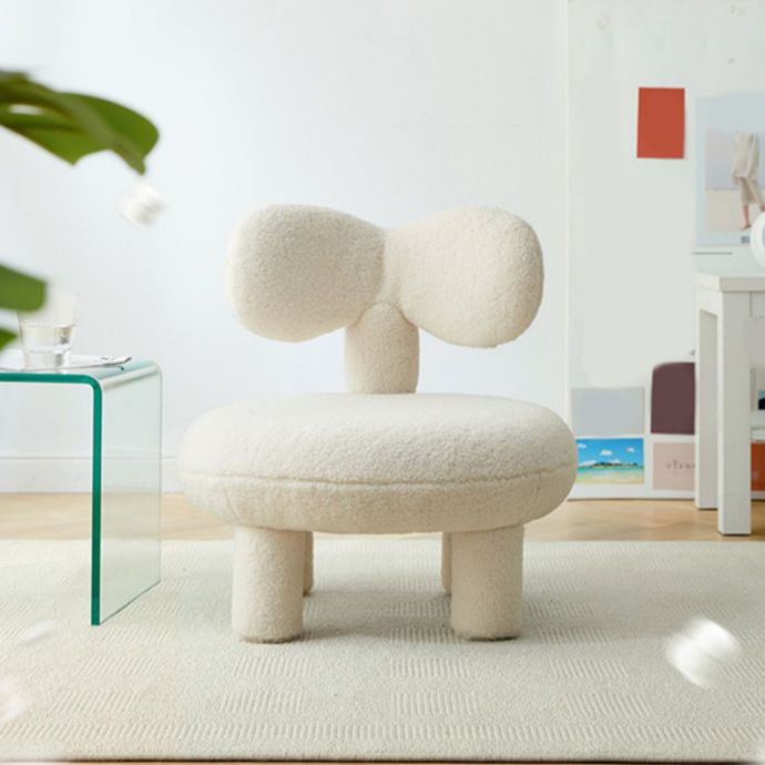 Contemporary Solid Color Side Chair White Seat Side Chair for Living Room